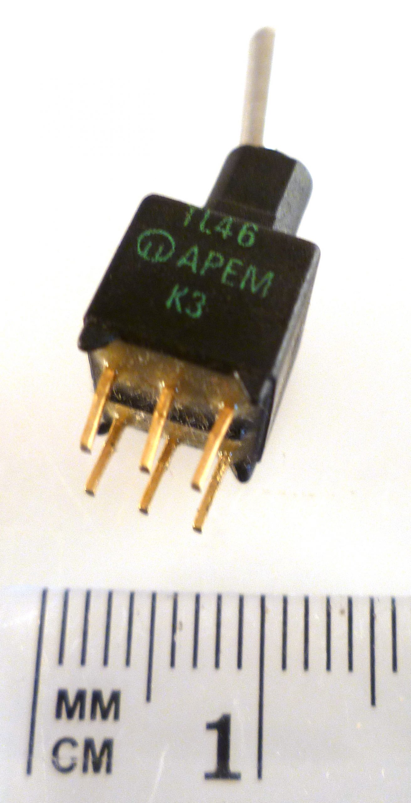 Apem TL46 Mini Toggle Switch DPDT ON/ON PCB Mount OM0591