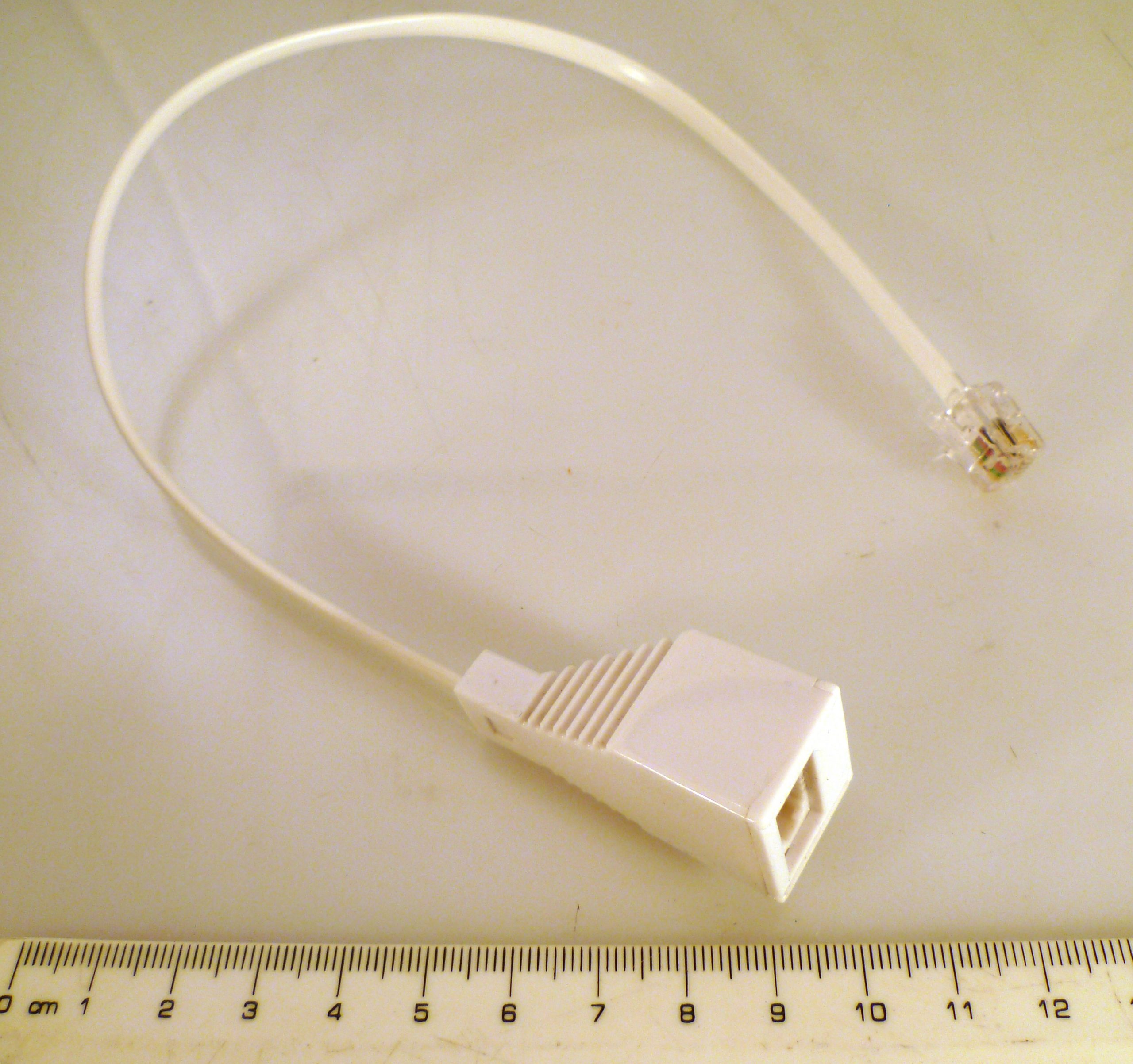 BT Phone Socket to RJ11 Plug Adaptor Lead Broadband etc OM0670