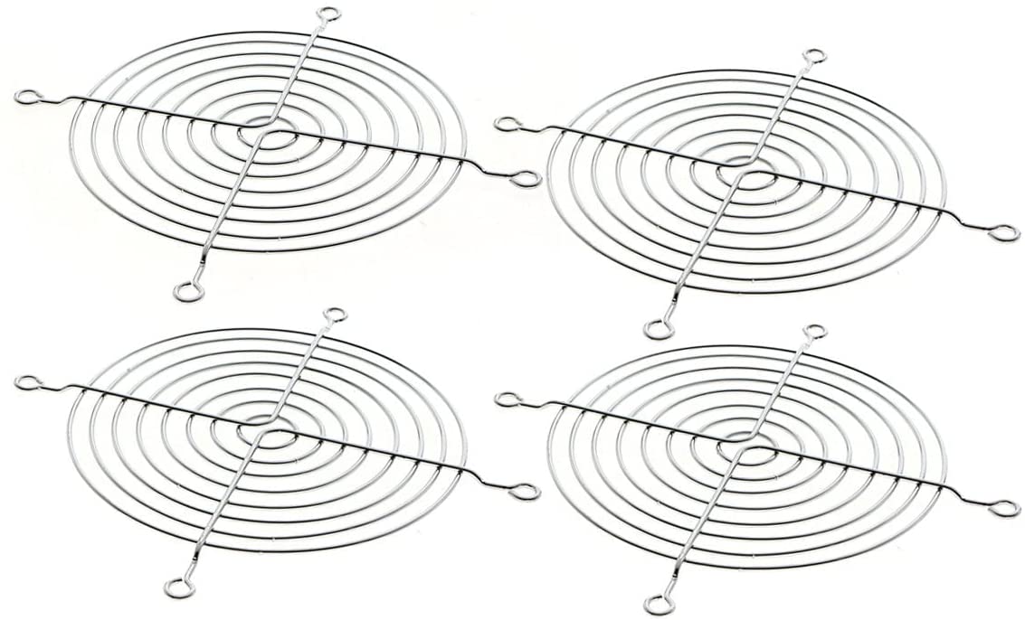 Chromed Steel Fan Finger Guard 120mm Computer use etc 4 Pieces OL0368