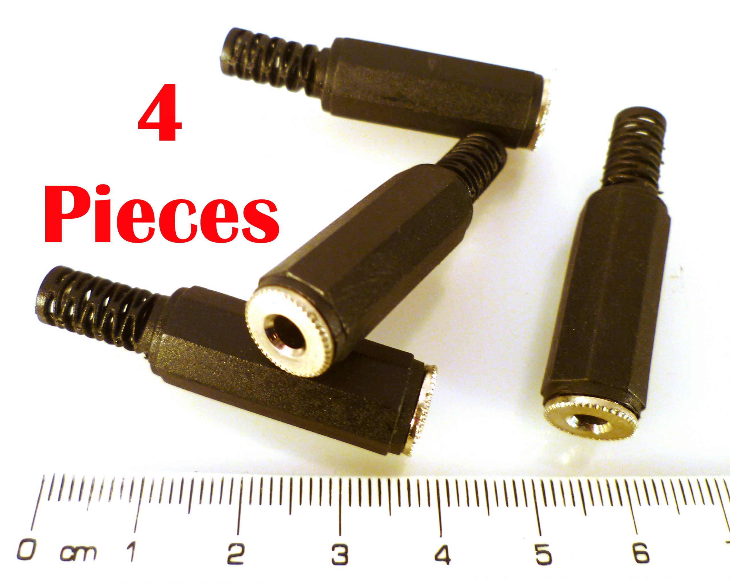 3.5mm Stereo Line Socket With Flexible Strain Relief 4 Pieces OM0867 ...