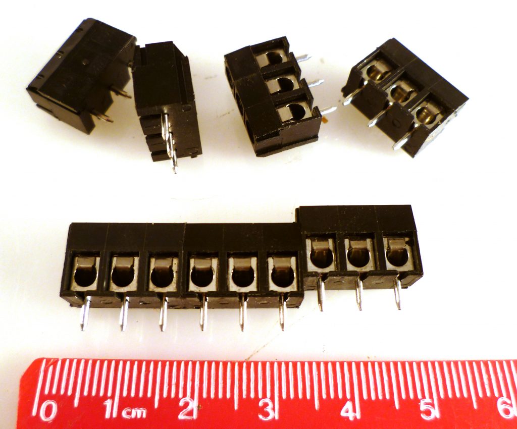 Taicom TBV803AG 3 Way PCB 5mm Interlocking Terminal Blocks 50 Pieces ...