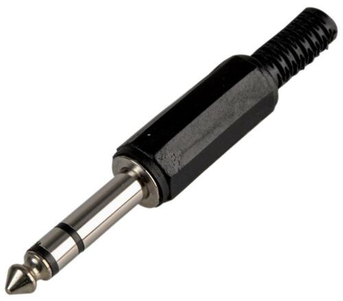 Stereo Jack Plug Sleeved 6.35mm (1/4 inch) OM0725