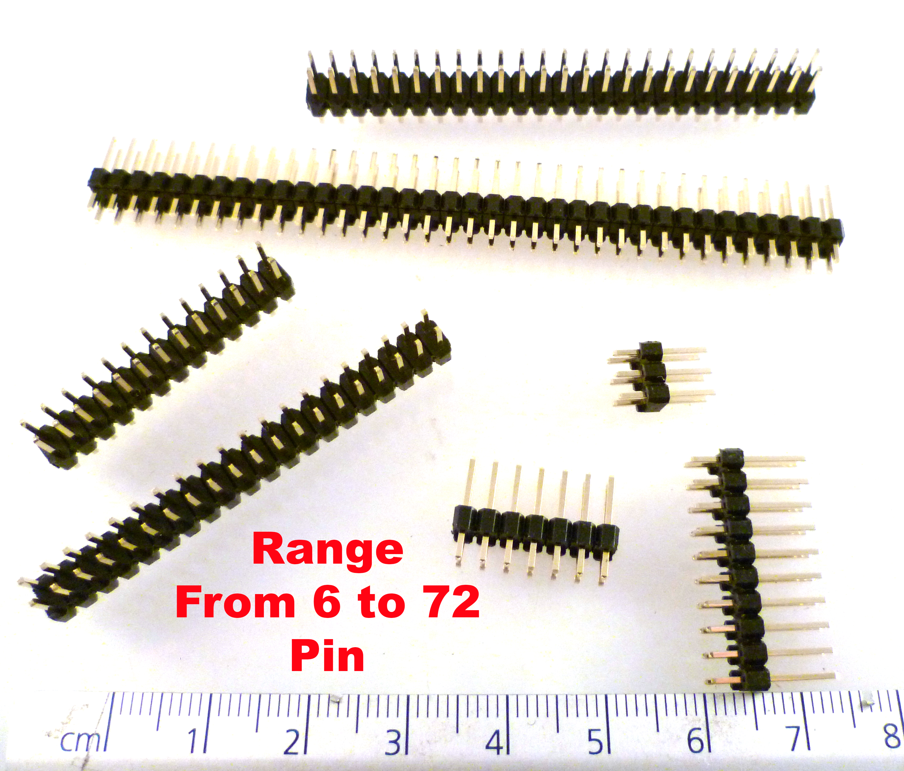 50 Packung Einzelne Reihe Single Row 40 Pin 2,54 mm Stecker Steckverbinder