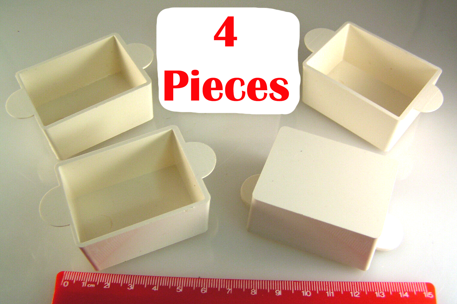 Electronic Potting Box with Fixing Lugs White 55x42x27mm 4 Pieces OL0340