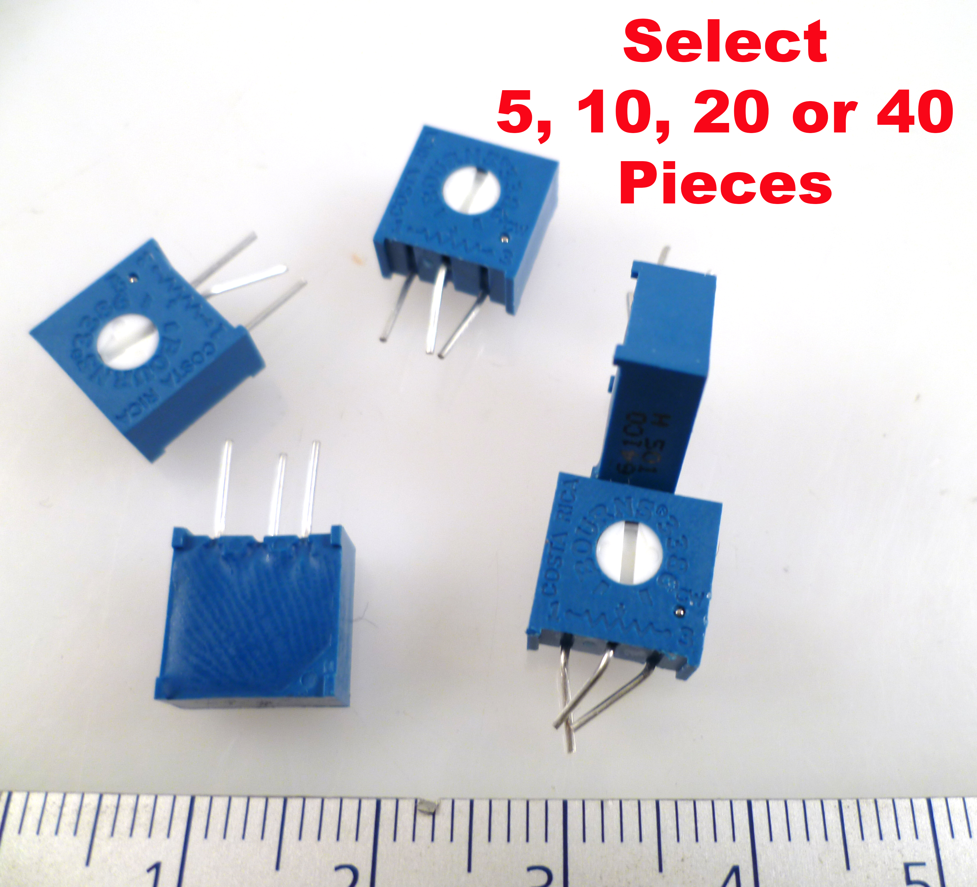 Lot of 8 Bourns Trimpot 100K ohm Trimmer Resistors New