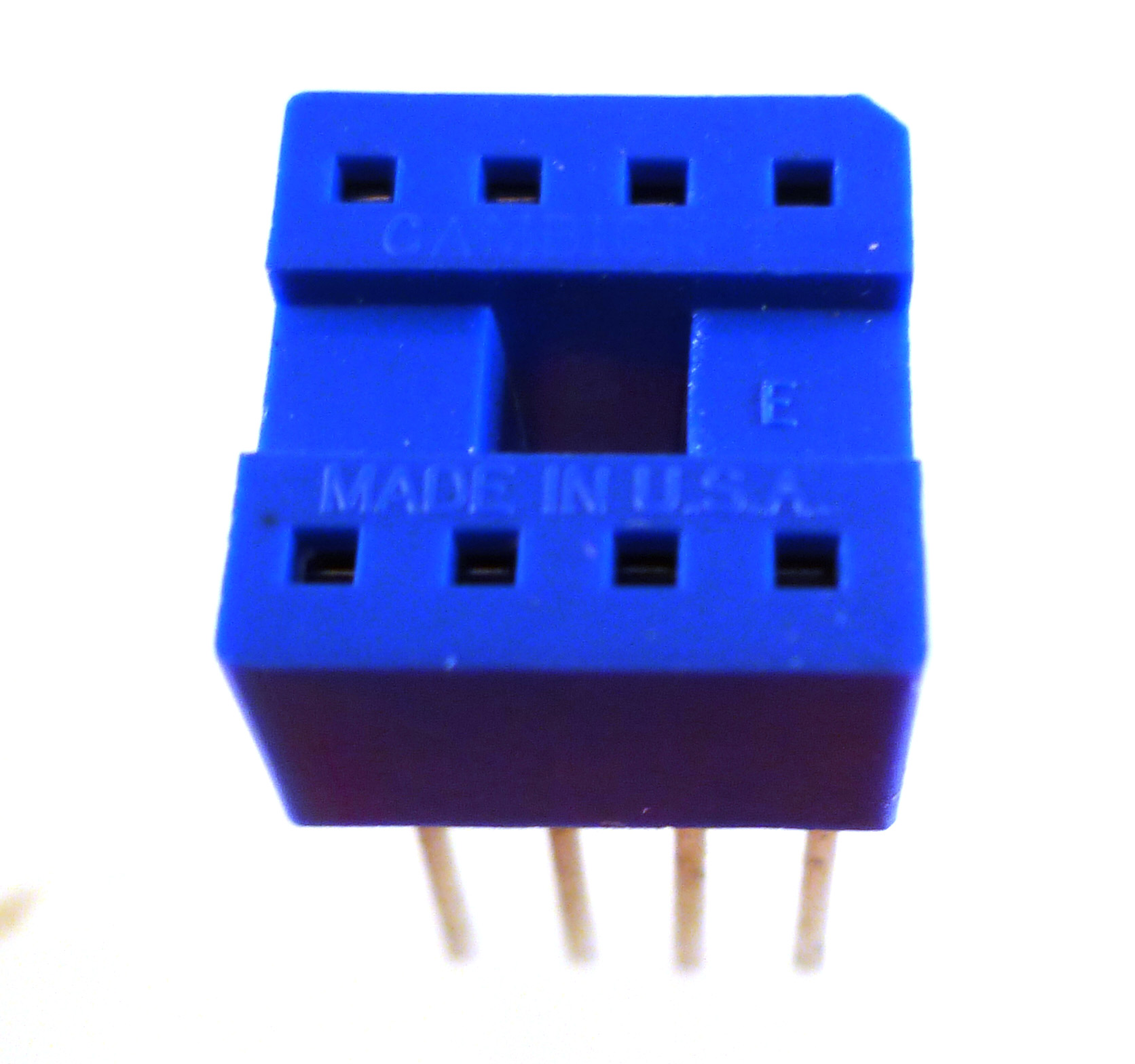Cambion DIL Wire Wrap IC Socket 8 Pin 0.3in Width Blue MBD003I 