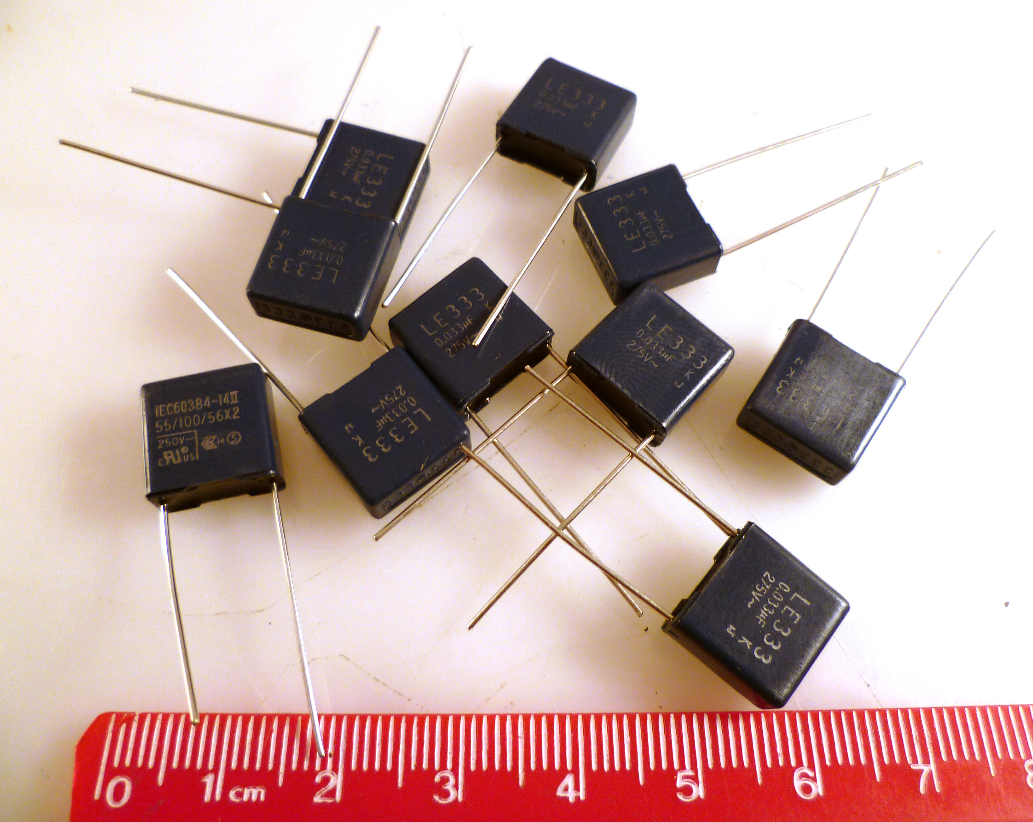 Okaya LE333 Noise Suppression Capacitor 33nF 275Vac 10 Pieces MBE010K