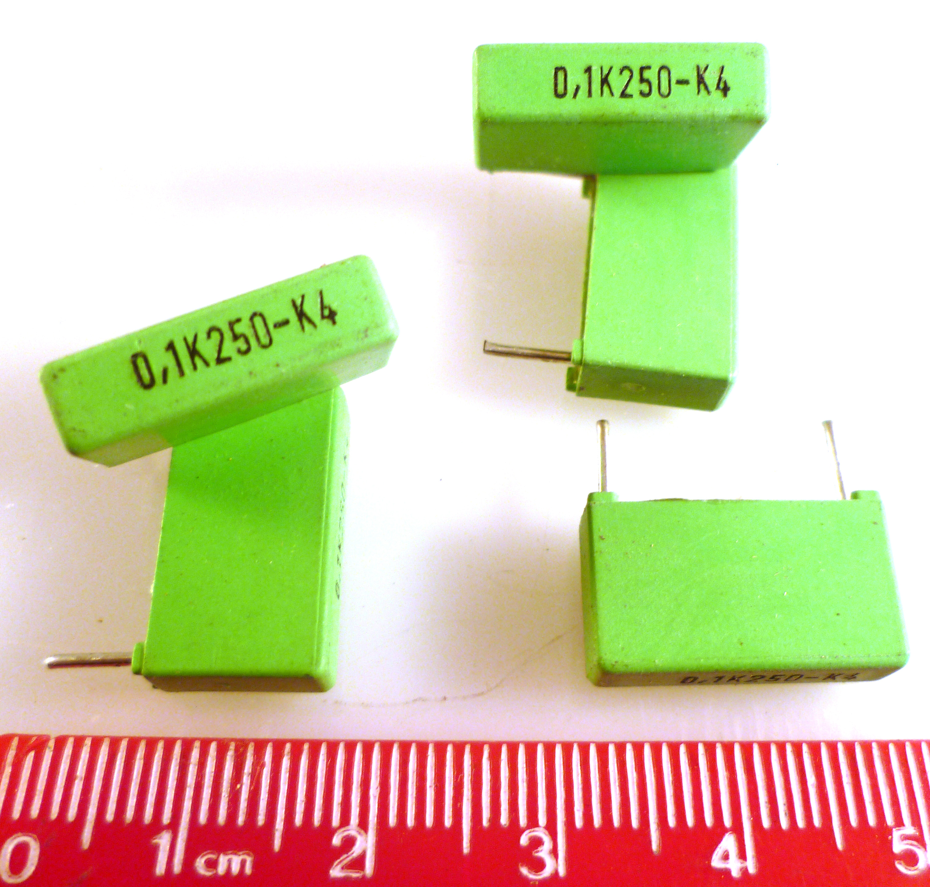 01k250 K4 01uf 250v Polyester Axial Capacitor 5 Pieces Mbf025e Rich