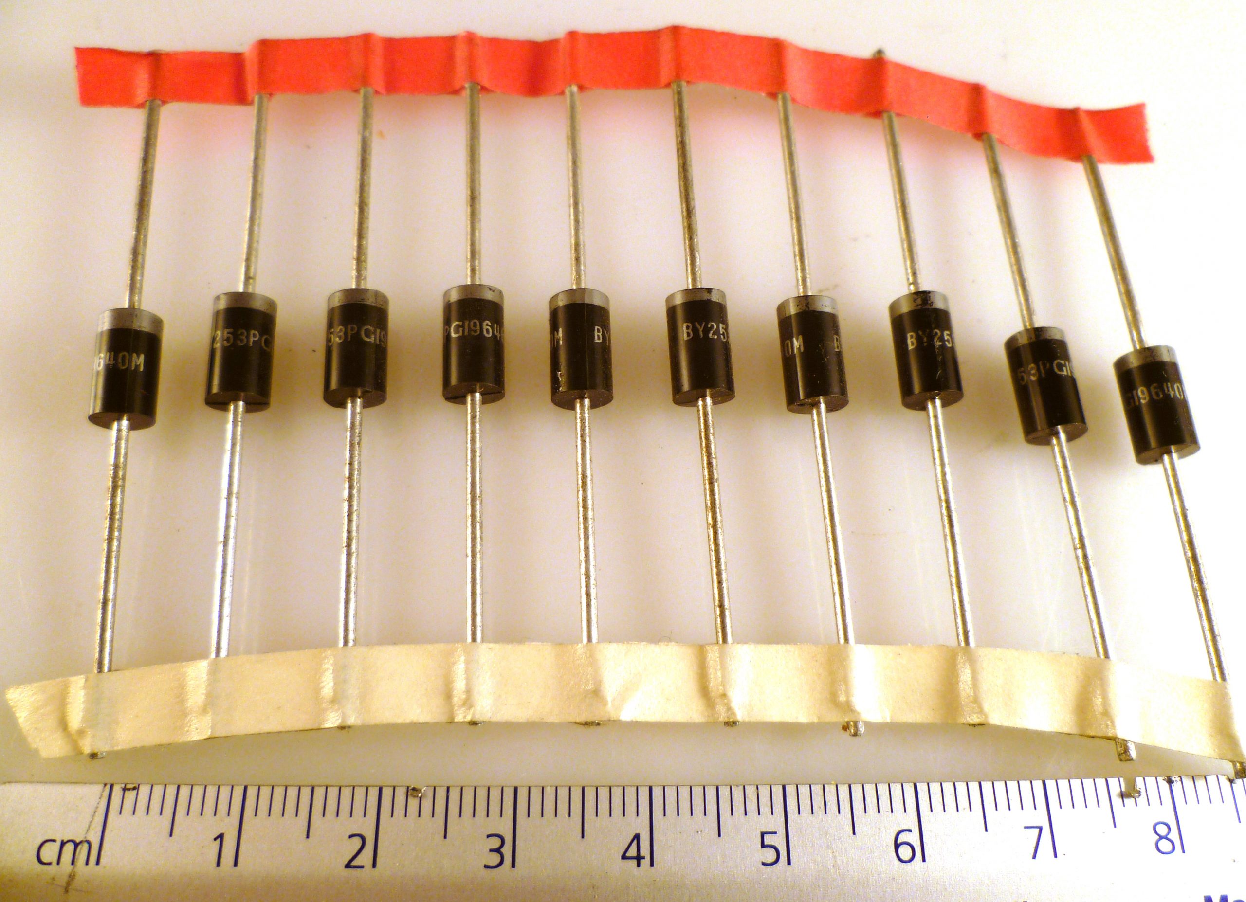 BY253 Rectifying Diode 600V 3A DO201 10 Pieces MBA0004G Rich Electronics