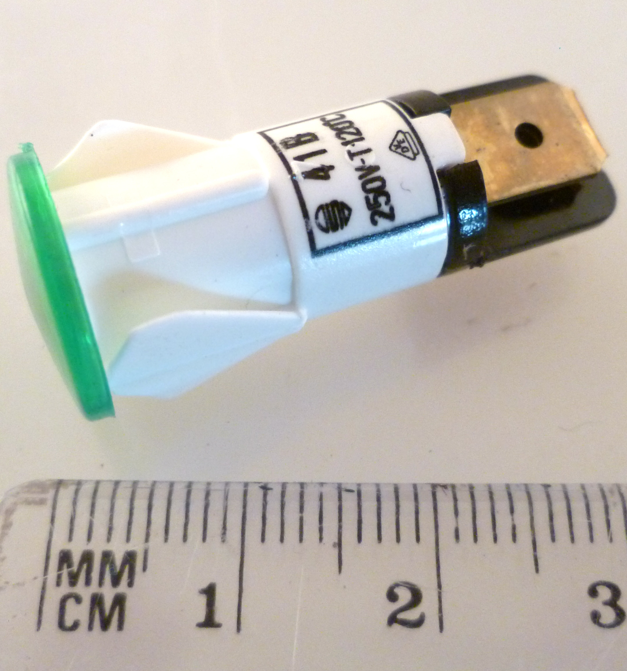 Neon Indicator Green Type 41B 250VAC Round EBR71D-9