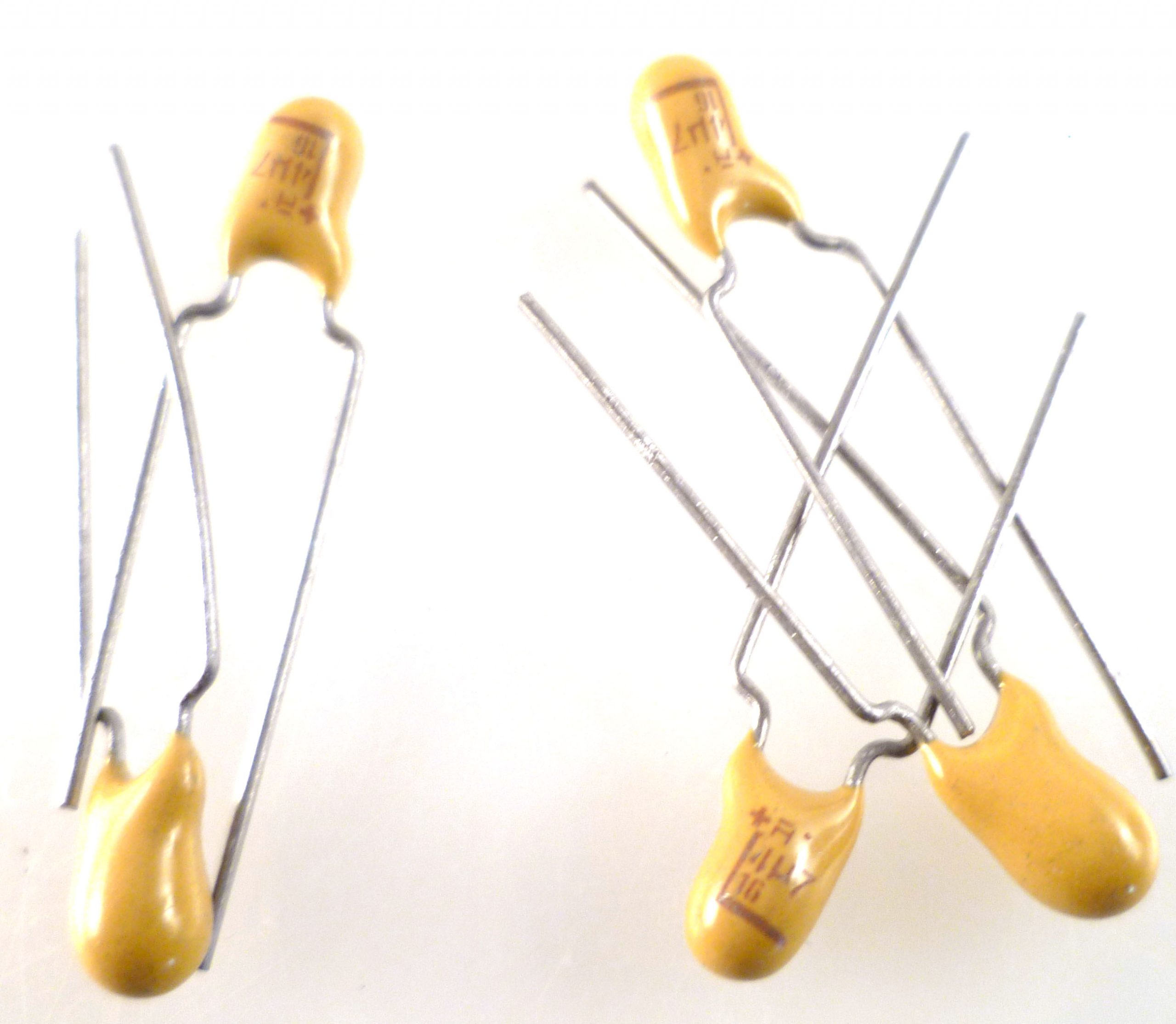 Tantalum Bead Capacitors 4.7uf 16V Pitch 5mm 5 Pieces OM1201A Rich