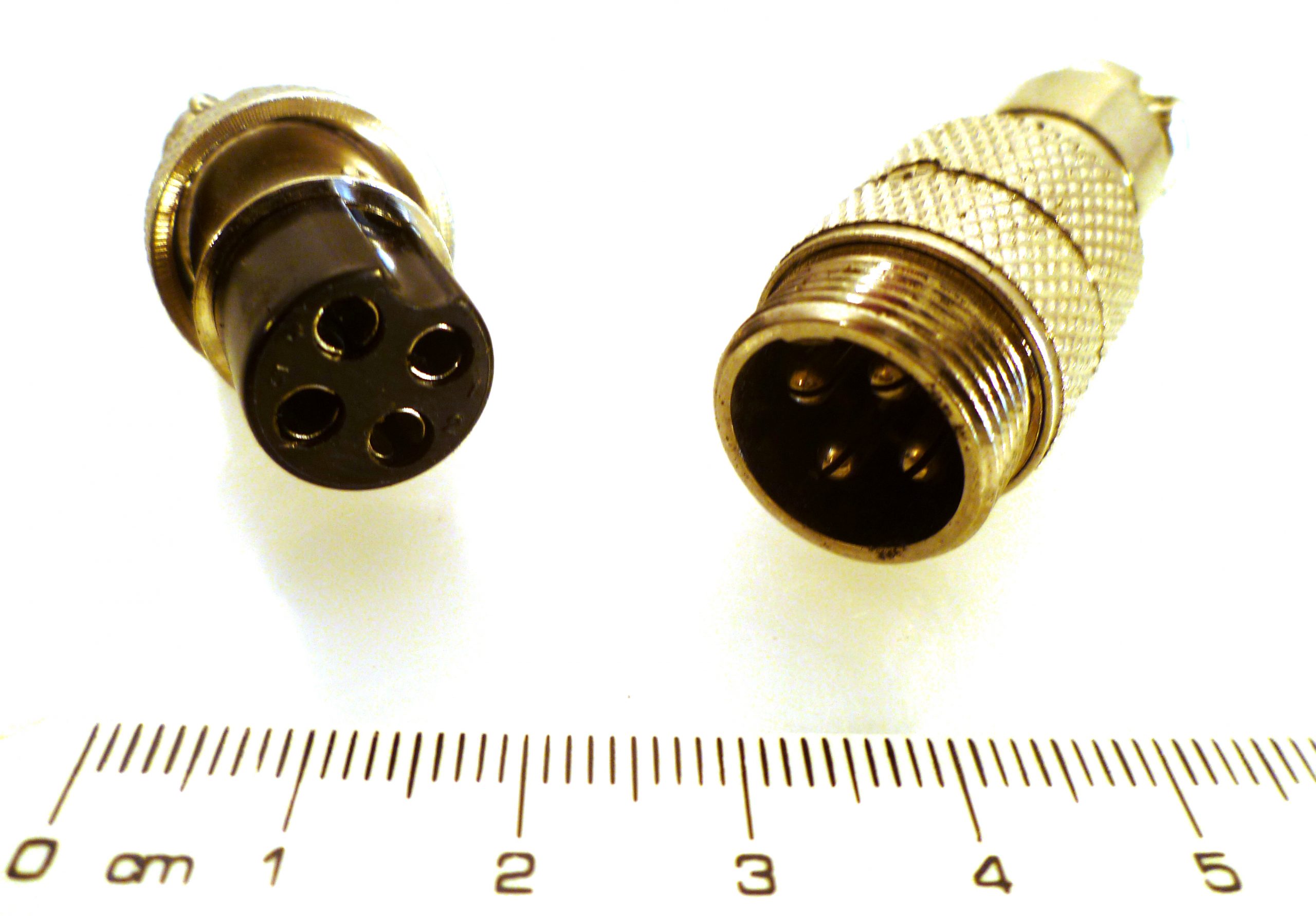 Cable Mounting 4 Pin Mic Plug and Socket Pair GX16/4 OM0734Z7 Rich
