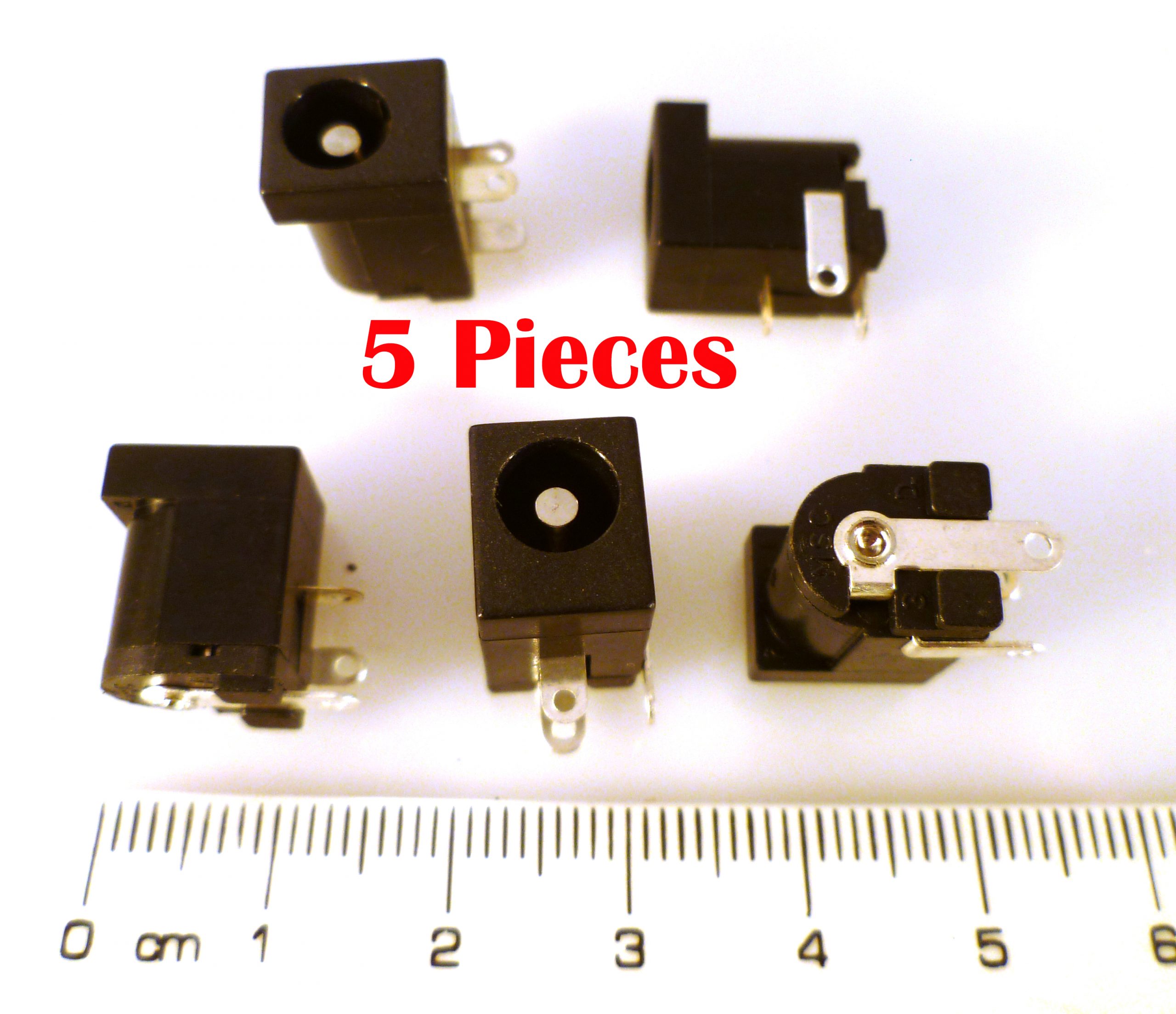 DC Power Jack Socket 5.5x2.5mm Centre Pin PCB Mount 5 Pieces OM0571C ...