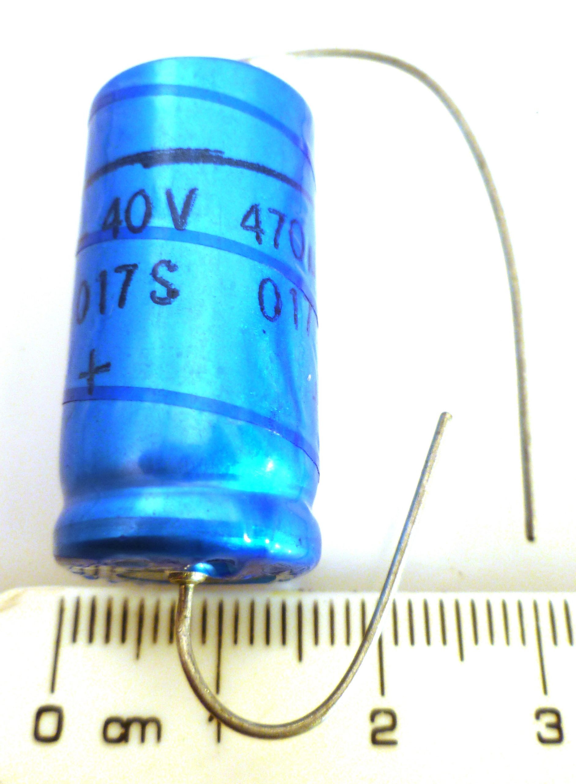 thumbnail image 2 of Siemens (EPCOS) 470uF 40V Axial Electrolytic Capacitor – B41010-B7477-T, Made In Germany 2 of 4