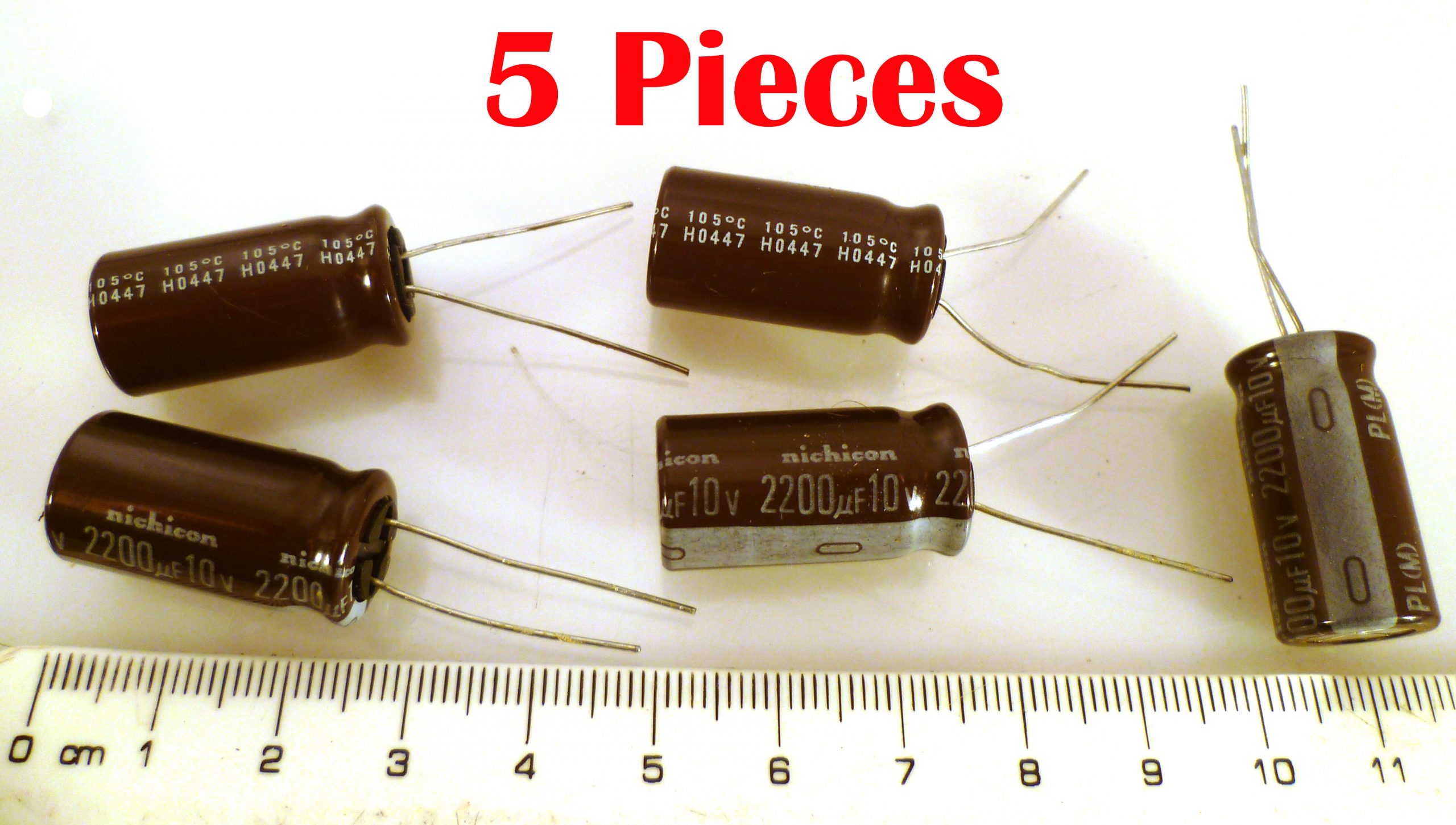 Nichicon PL 10V 2200uf Electrolytic Capacitor 5 Pieces OLB0024A | Rich ...