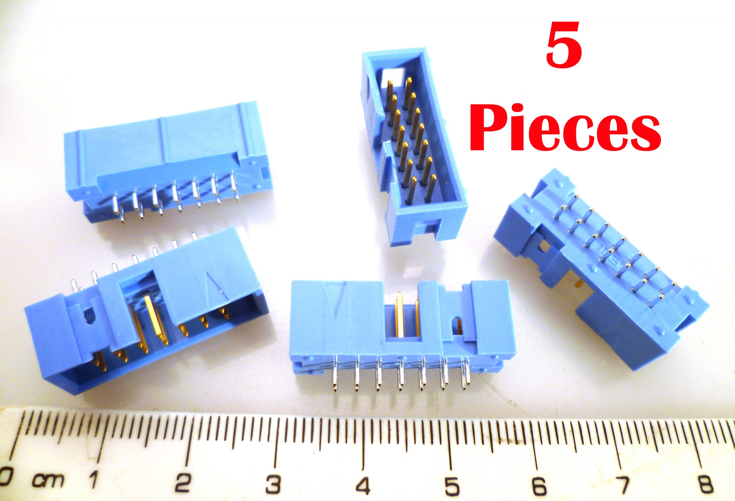 T+B 609-1427 Shrouded Header 14 Pin 2.54mm Thru-Hole 5 Pieces OTBS11