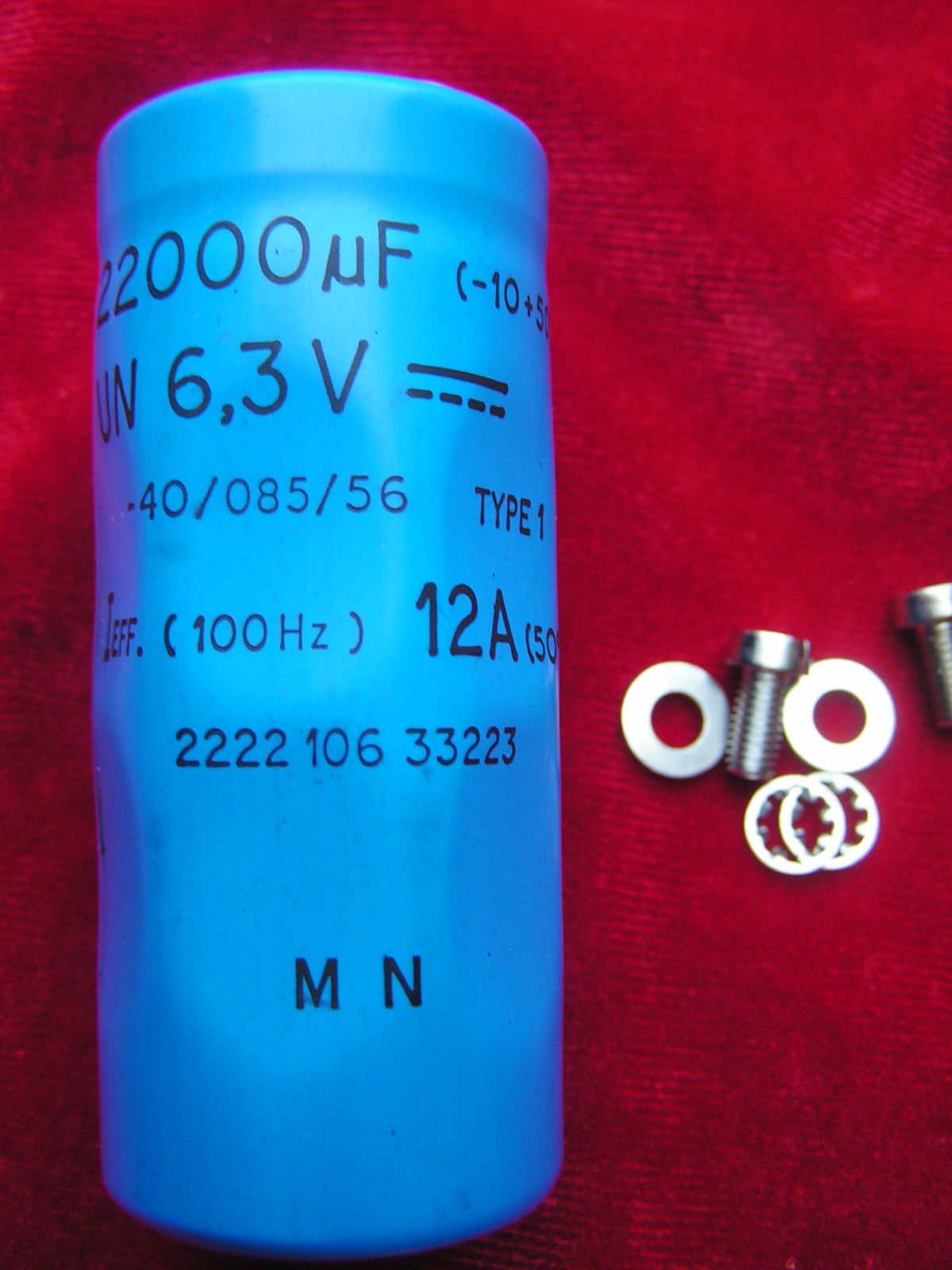 BC 2222 106 33233 Electrolytic Capacitor Radial Screw Fit 22000uf 6.3V ...