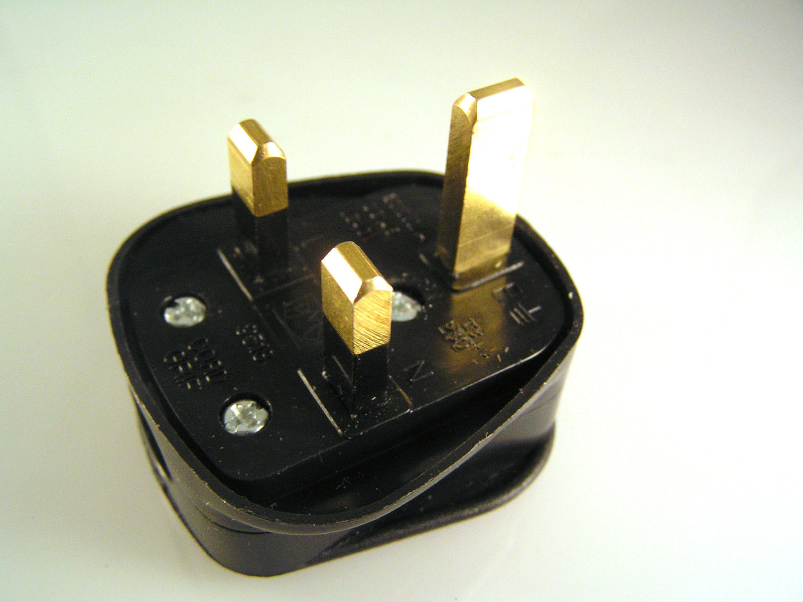 PMS UK Mains Plug Black 13A 250V 3A Fuse Fitted Kite Mark BS 1363/A