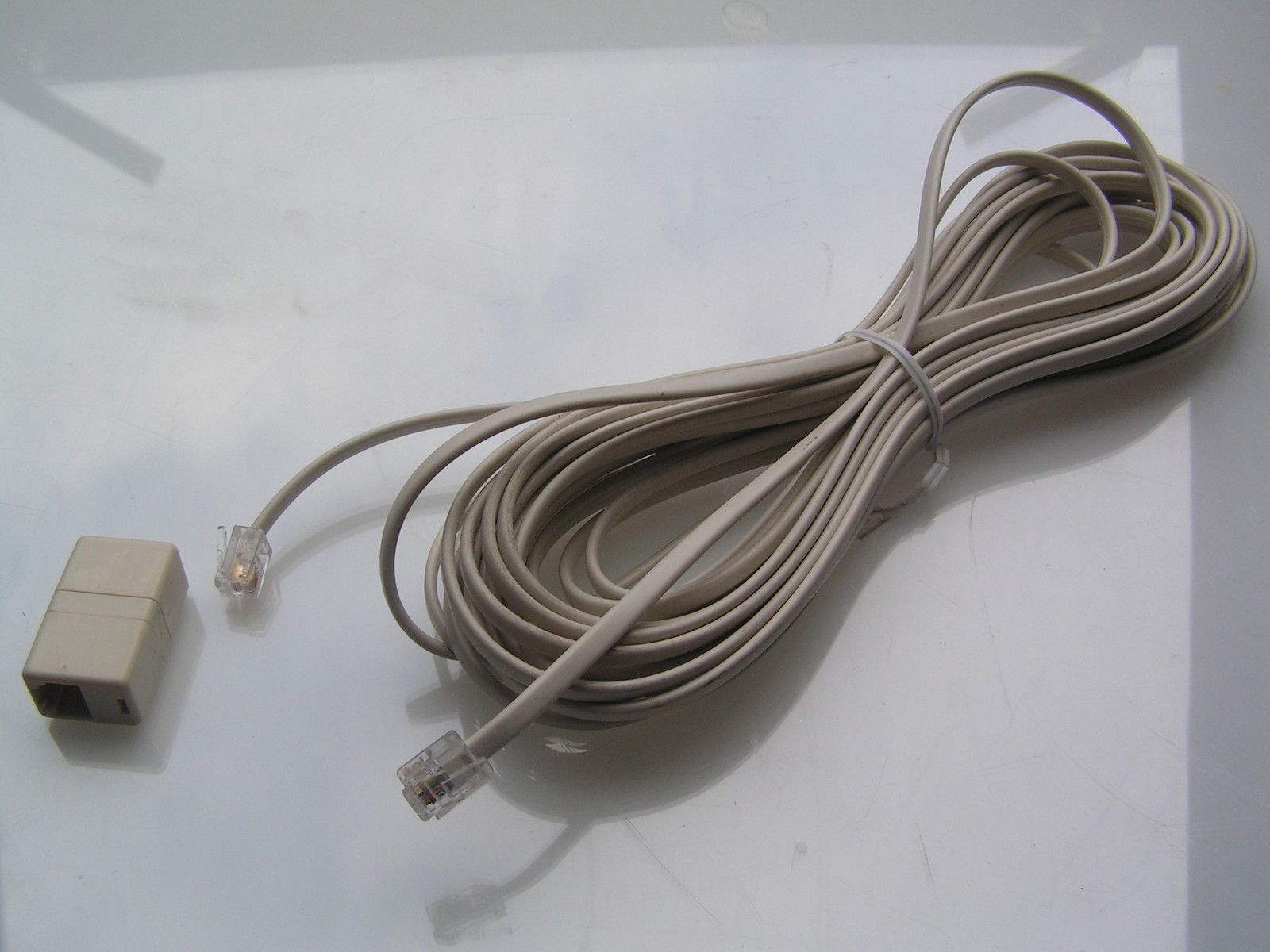 RJ11 Plug to Socket Broadband / ADSL / Irish Phone Extension Cable 7mtr