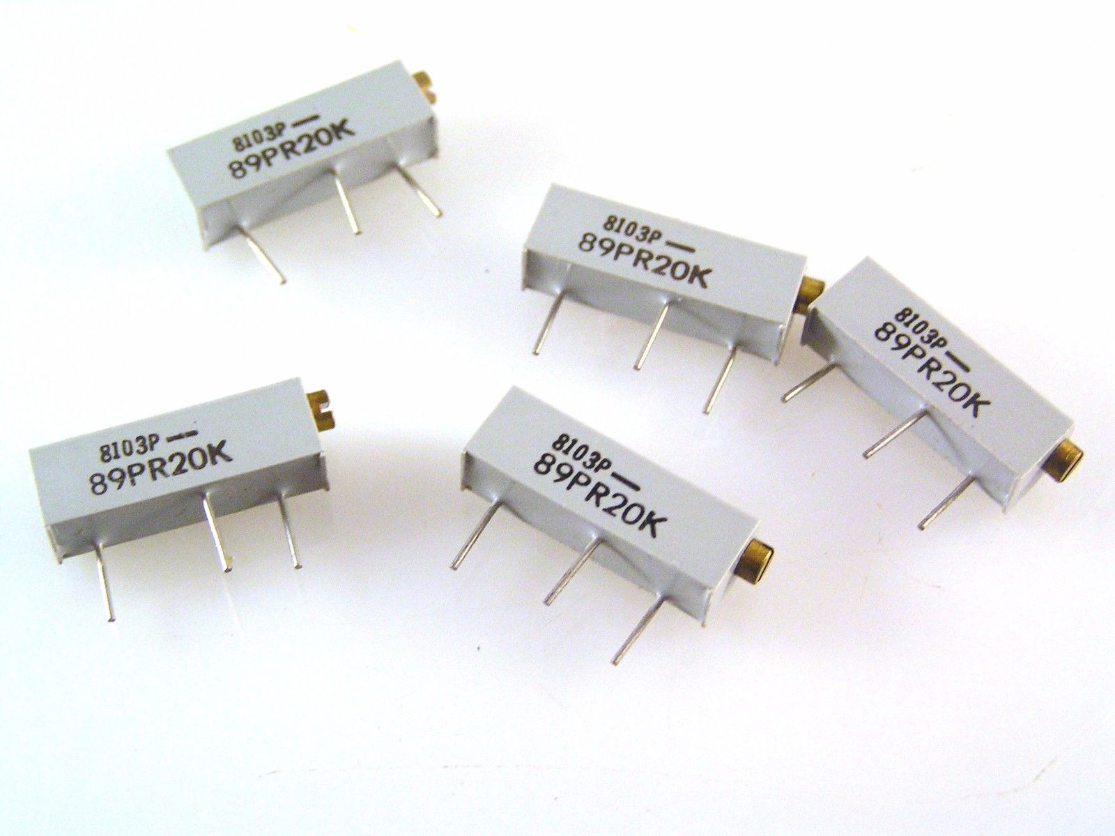 BI Technologies 89PR20K 20K Ohm 3/4in. Trimmer Resistor 5 Pieces ...