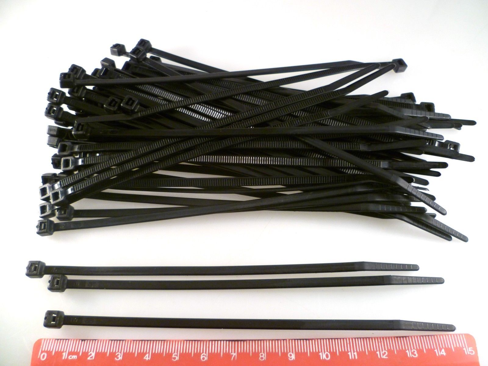 Cable Ties Hot+Cold Resistant 150x3.6mm Nylon Black 100 Pieces OM0951F