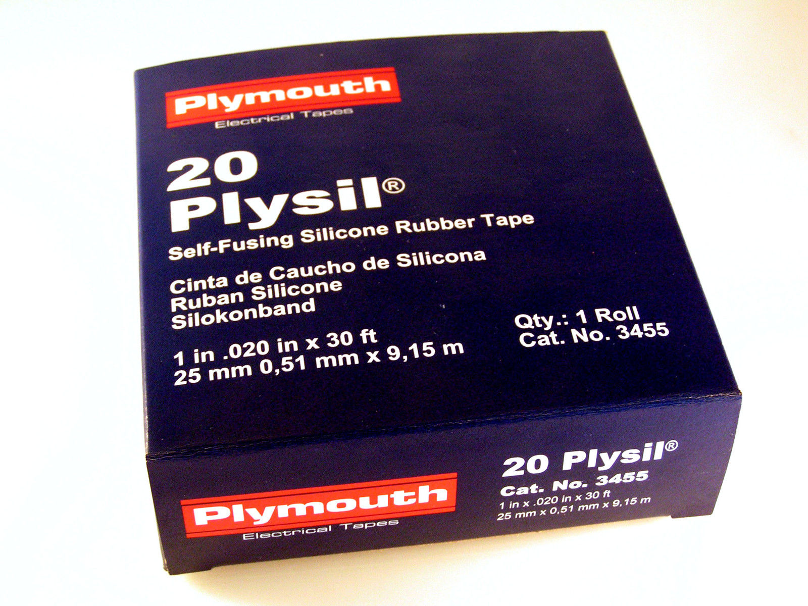 Plymouth Plysil 20 Self Fusing Silicone Rubber Tape 1 x .02 inch 30 Ft