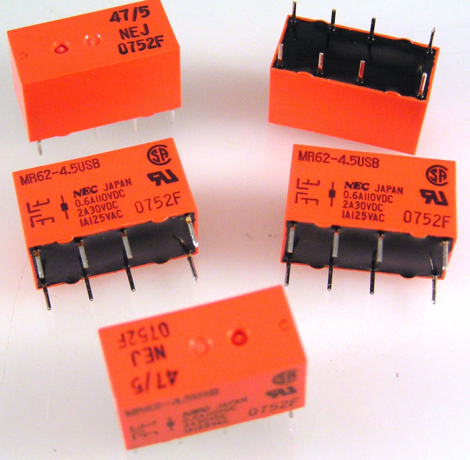 5pcs/10pcs MR62-5UKSRY 8Pins 2A Relays NEC Original 