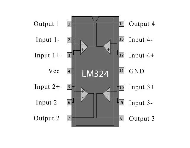 S.T. LM324N Op Amp Quad Low Power Integrated Circuit 5 pieces OM0024 Rich Electronics