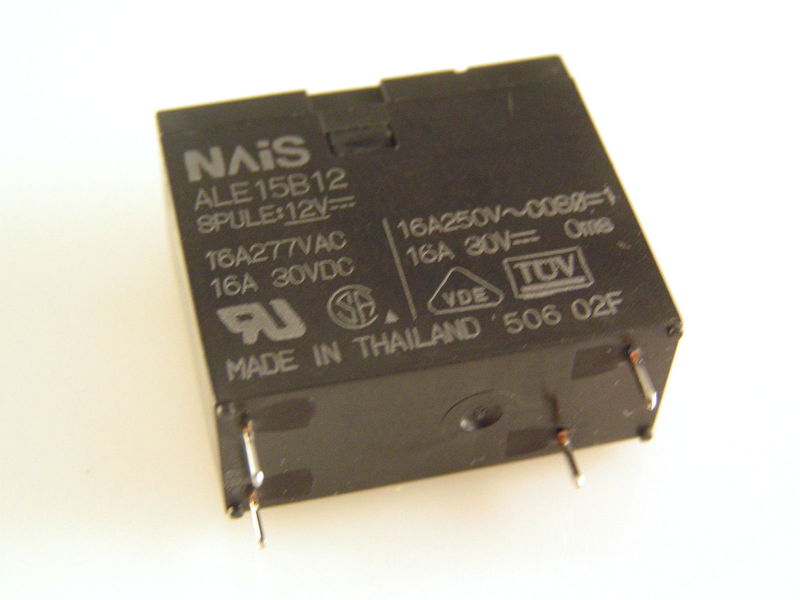 NAiS Microwave Relay ALE15B12 12V DC Coil SPST 16A 250Vac 30Vdc
