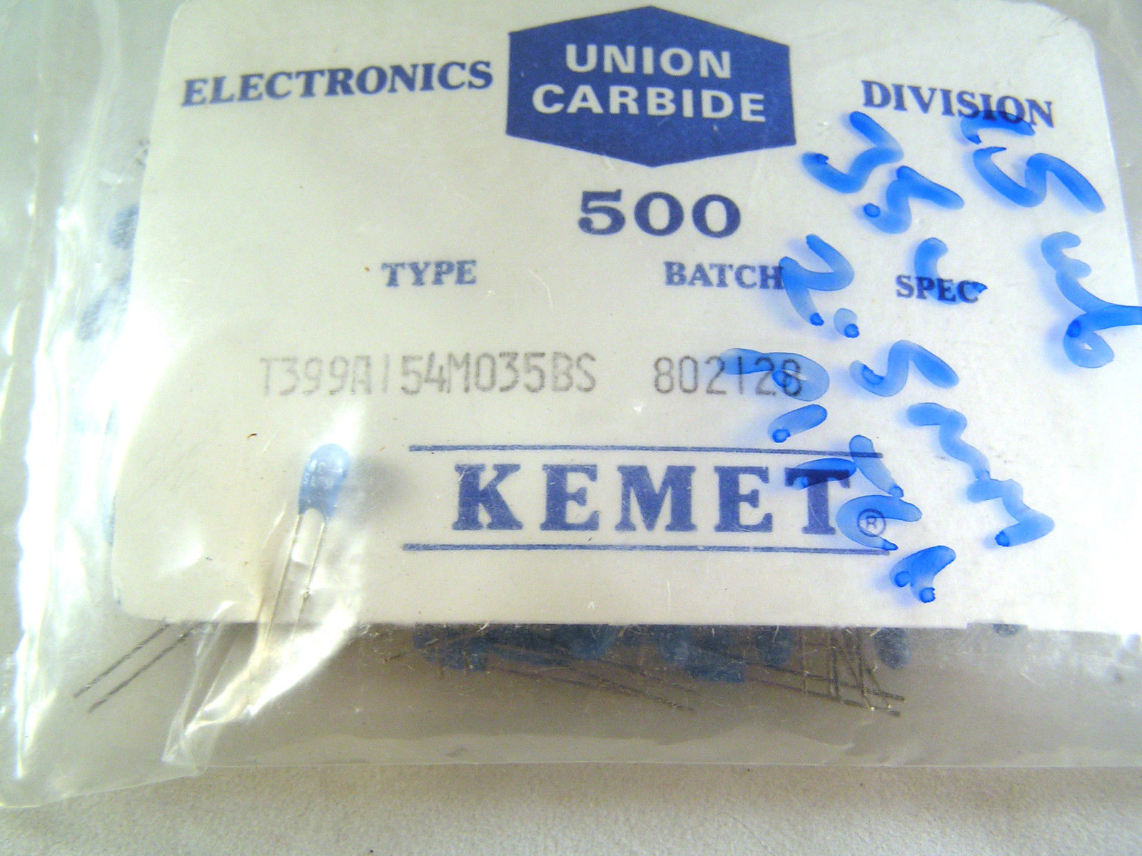 Kemet feux Tantalum Bead Condensateurs 150nf 35 V Pitch 2.5 mm T48 10 pieces OM1229