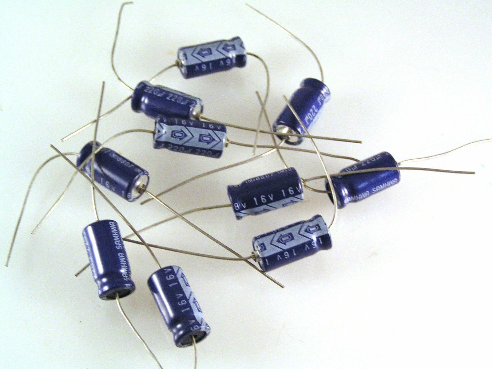 Samwha Electrolytic Capacitor Axial 2uf 16v M 85 C 10 Pieces Ol0524a Rich Electronics