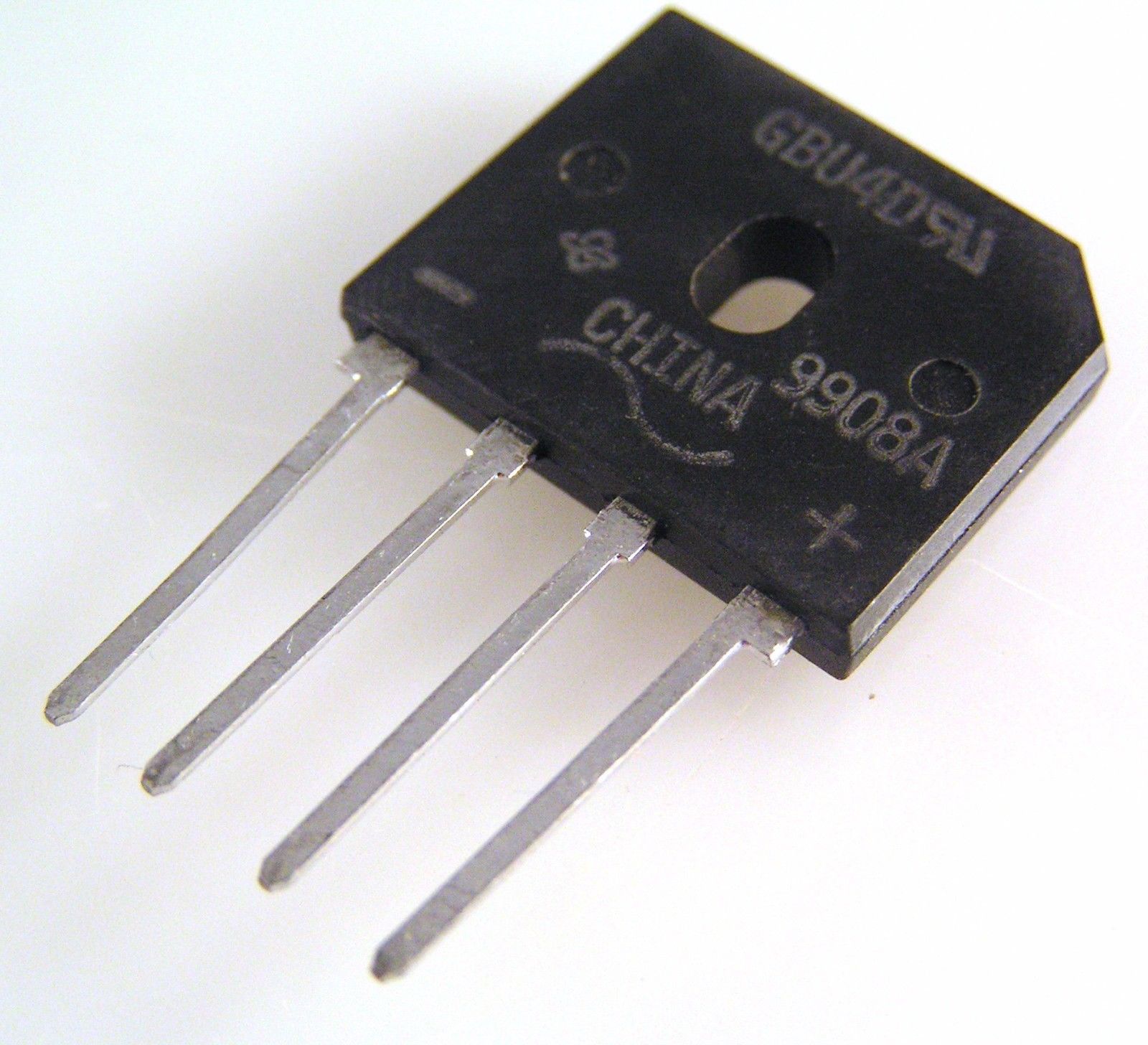 General Semiconductor GBU4D Glass Passivated Bridge Rectifier 4 Pin SIL