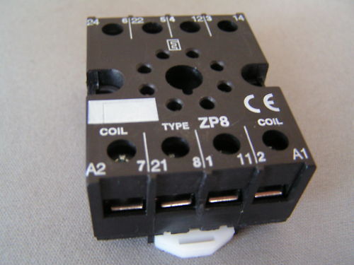 IMO ZP8 Octal-8 Pin Relay Base Screw Terminals 10A 250V MBD007B
