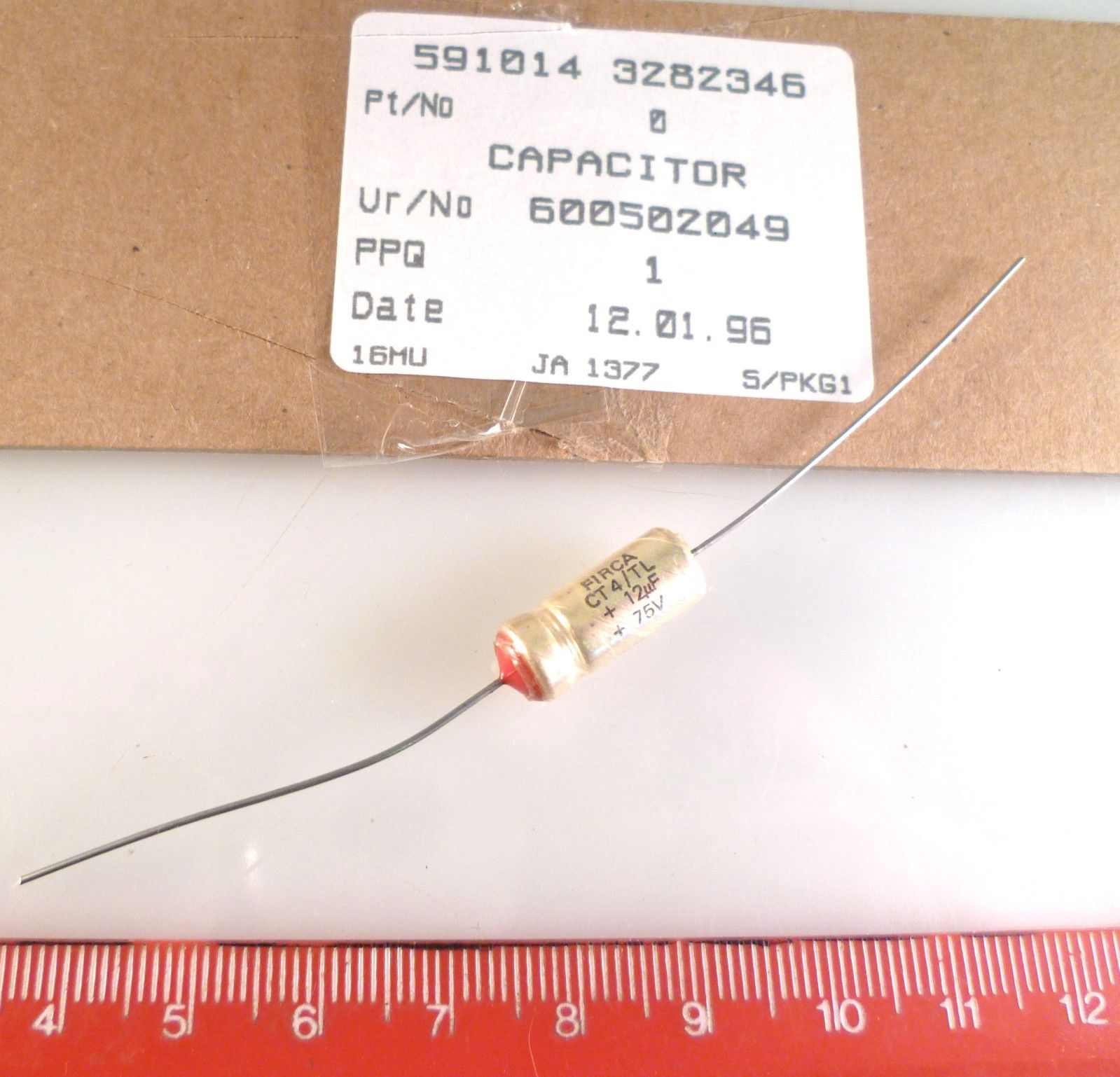 Firca CT4/TL Wet Tantalum Silver Cased Capacitor 12uF 75V MBL1-01 ...