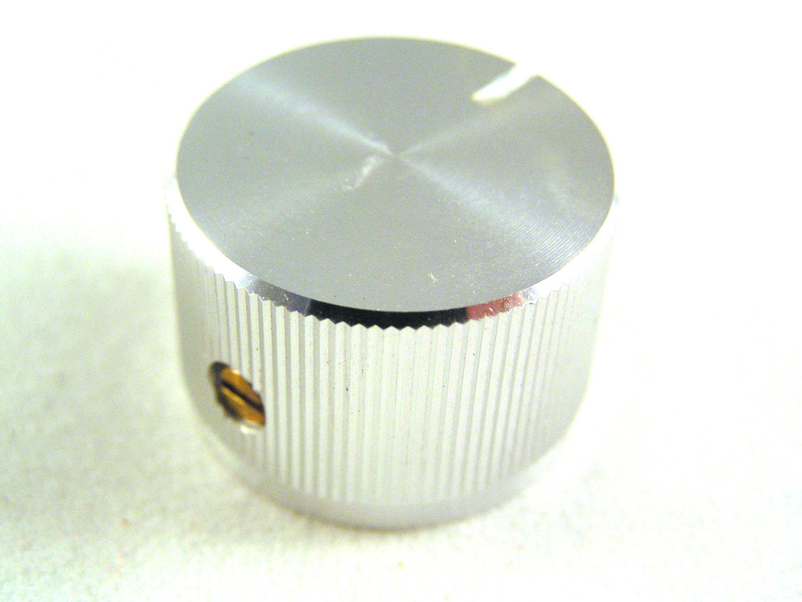 Solid Aluminium 26mm Control Knob Fits 1/4" Shaft Grub Screw Fix OM0326a 6.4mm 