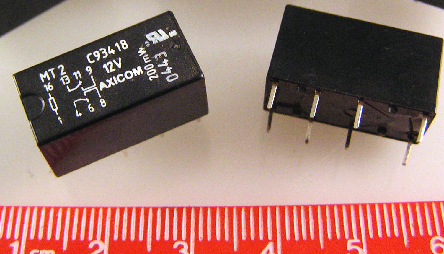 AXICOM MT2 C93418 Signal Relay DPDT 12VDC 2A Non Latching 5 Pieces OLA1 ...