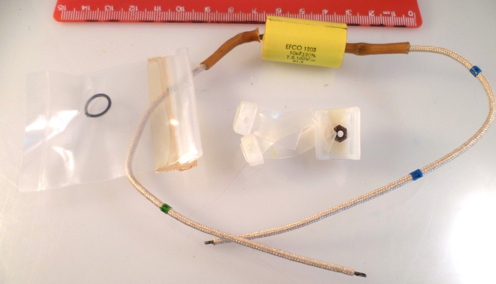0.47uF 470nF 100V 5% Axial Film Capacitor Arcotronics 48x17mm